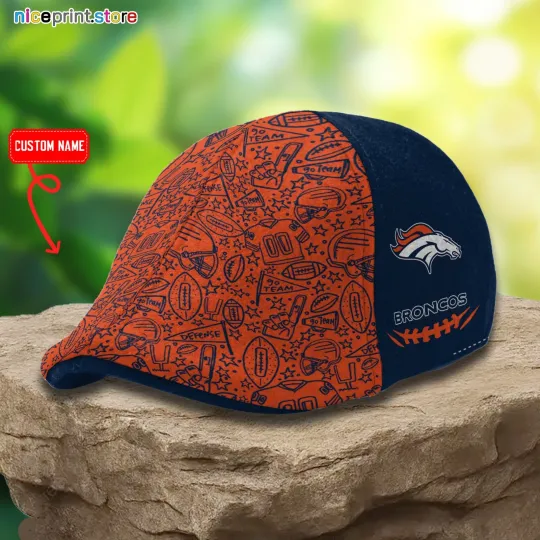 Discover Denver Football Team Broncos Ivy Cap Broncos Cap Flat Cap Driving Cap Golf