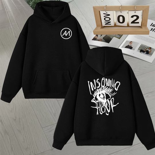Discover Fashion Singer Abraham Mateo Insomnio Tour 2025 Loose Fleece Unisex Sweatshirt Men Women Autumn Winter Streetwear Casual Hoodies