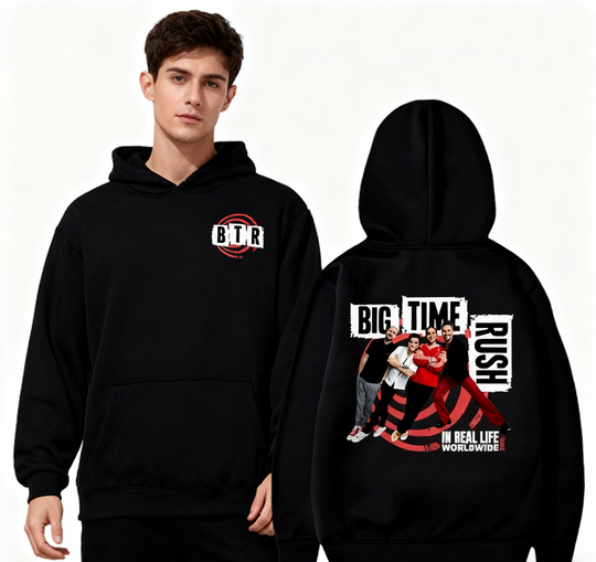 Discover 2025 TOUR HOODIE Big Time Rush Band BTR IN REAL LIFE WORLDWIDE Men Women Sweatshirts Hooded Long Sleeve Pullovers Streetwear
