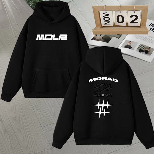 Discover Rapper Morad MDLR Tour 2025 Double Sided Print Hoodie Men Women Long sleeve Hip Hop Pullover Casual Oversized Fleece Sweatshirts