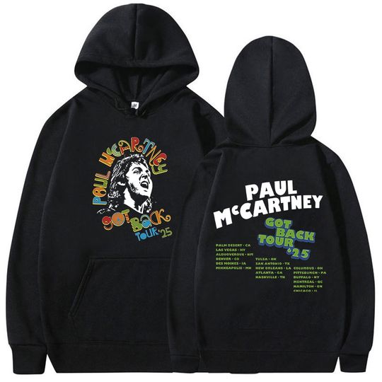 Rock P mccartney Got Back Tour Album 2025 Hoodie Men's Clothing Hip Hop Gothic Long Sleeve Sweatshirt Fashion Pop Music Hoody