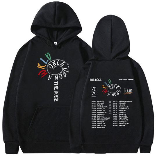 Discover Kpop The Rose Once Upon AWRLD World Tour 2025 Hoodie Men's Women Fleece Fashion Pullover Sweatshirt Hip Hop Fans Clothing Hooded