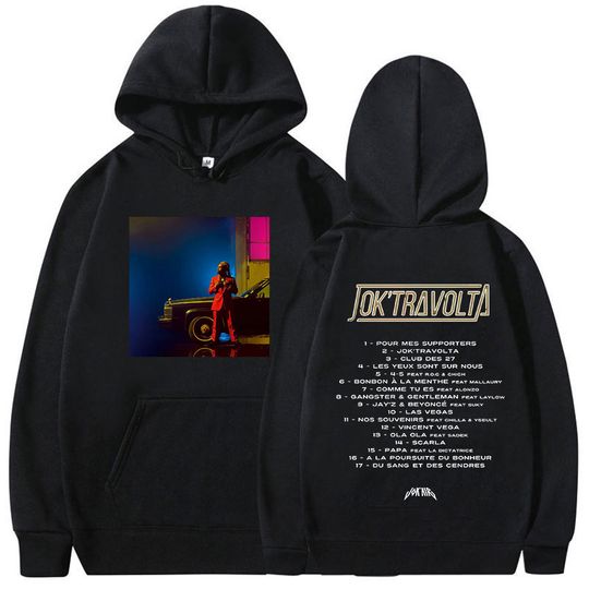 Discover Rapper Jokair Jok Travolta Album 2025 Fans Hoodie Men's Hip Hop Fleece Pullover Sweatshirt Unisex Loose Fashion Clothing Hooded