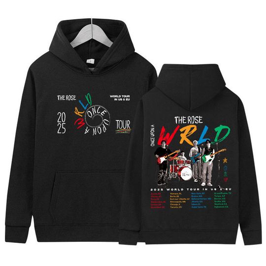 Discover Rapper The Rose Once Upon AWRLD World Tour 2025 Album Hoody Men Women Y2K Fashion Harajuku Long Sleeve Fleece Hoodies Streetwear