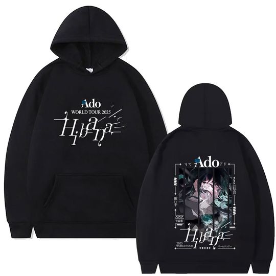 Discover Limited Ado World Tour 2025 Hibana Hoodie Men Women Fashion Japanese Style Streetwear Unisex Casual Vintage Oversized Hoodies