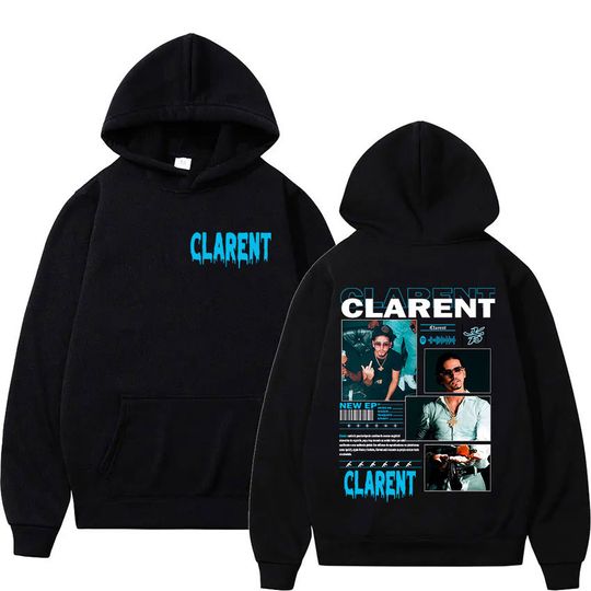 Discover Rappeur CLARENT Tour 2025 Album Hoody Men's Clothing Vintage Oversized Sweatshirts Hip Hop Gothic Long Sleeve Hoodies Streetwear