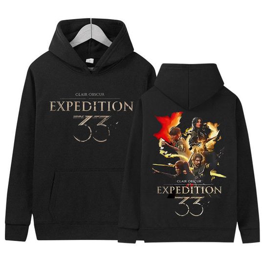 Discover Clair Obscur Expédition 33 Print Hoody Unisex Fashion High Quality Fleece Pullover Sweatshirt Retro Oversized Long Sleeve Hoodie
