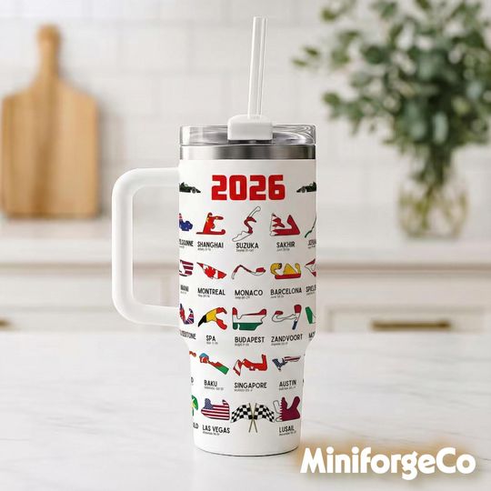 Discover 2026 Formula Racing Track  Tumbler, Motorsport Circuit Design, Insulated Travel Cup
