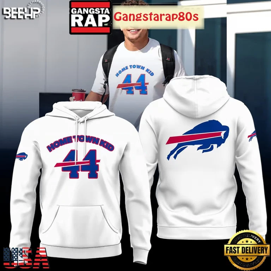 Buffalo Home Town Kid 2025 White Clean Style 3D Unisex Hoodie