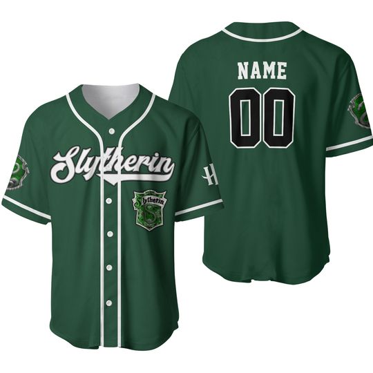YC Personalized Slytherin House Harry Potter Baseball Jersey