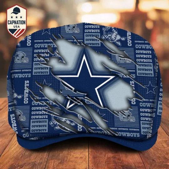 Dallas-Cowboys Jeff Cap football Newsboy Cap Flat Cap Driving Hat for Men M10