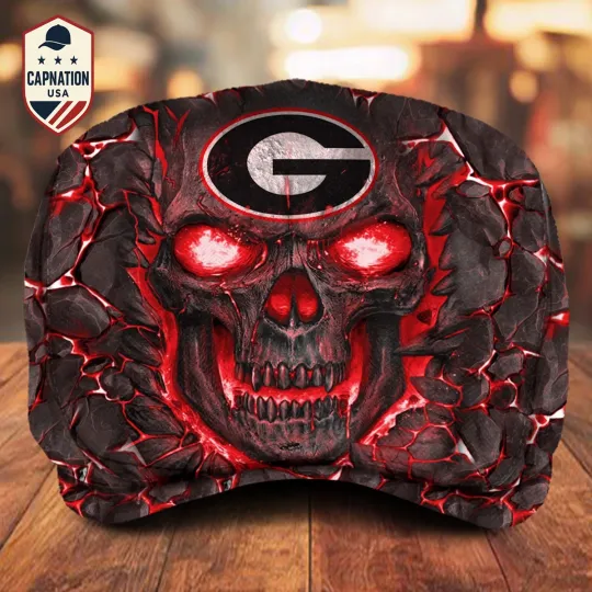 Discover Georgia-Bulldogs Jeff Cap NCAA Newsboy Cap Golf Cap Flat Cap Gift For Men 7