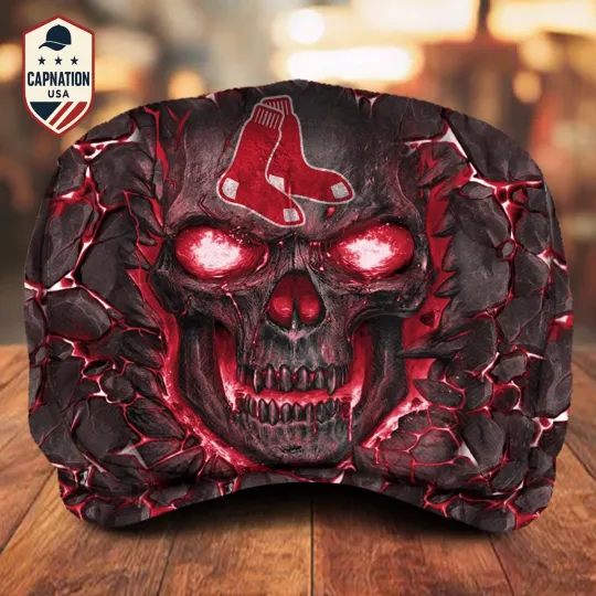 Boston-Red-Sox Jeff Cap Newsboy Cap Golf Cap Driving Hat for Men M7