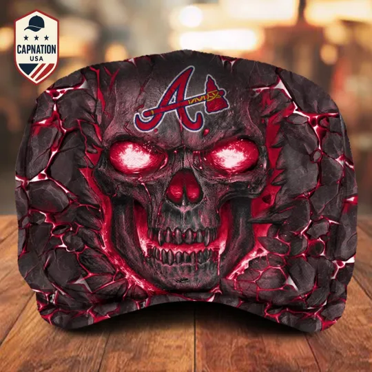 Discover Atlanta-Braves Jeff Cap MLB Newsboy Cap Golf Cap Driving Hat for Men M7