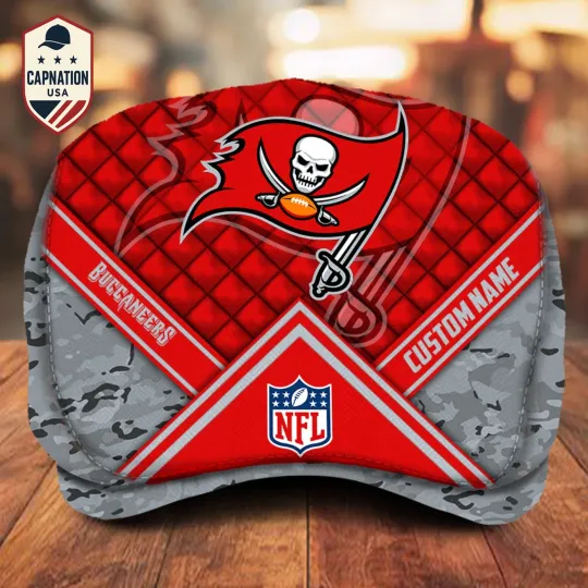 Discover Tampa-Bay-Buccaneers Jeff Cap football Jeff Cap Golf Cap Flat Cap Newsboy Cap For Men