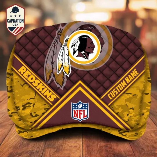 Discover Washington-Redskins Jeff Cap football Newsboy Cap Golf Cap Driving Hat for Men M2