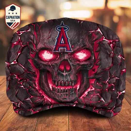 Discover Los-Angeles-Angels Jeff Cap MLB Newsboy Cap Golf Cap Driving Hat for Men M7