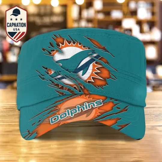 Discover Miami-Military Cap Custom Name Football football Sports Hat For Men2