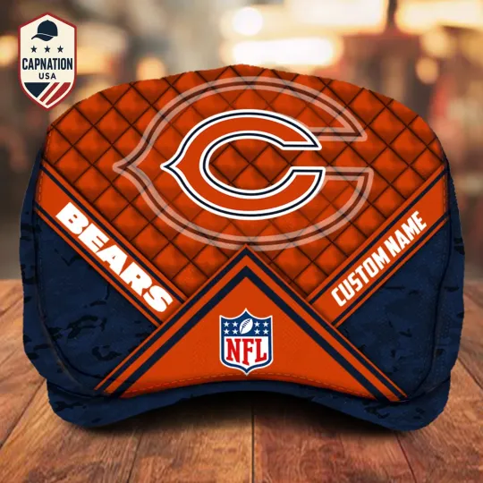 Discover Chicago-Bears Jeff Cap football Newsboy Cap Golf Cap Driving Hat for Men M2
