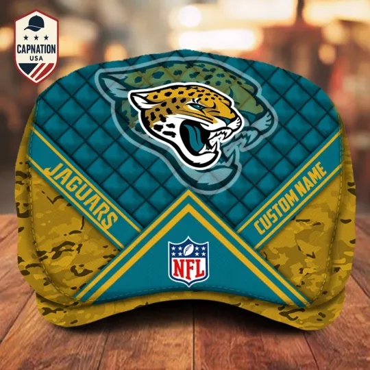 Discover Jacksonville-Jaguars Jeff Cap football Jeff Cap Golf Cap Flat Cap Newsboy Cap For Men