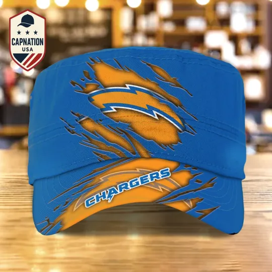Discover Los-Angeles-Chargers Military Cap Custom Name Football football Sports Hat For Men2