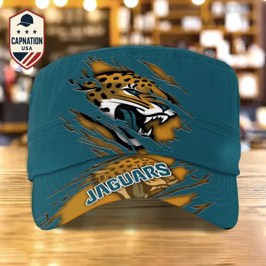 Discover Jacksonville-Jaguars Military Cap Custom Name Football football Sports Hat For Men2