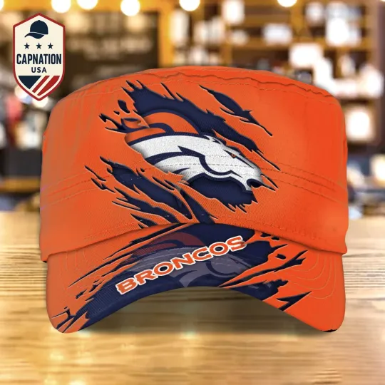 Discover Denver-Broncos Military Cap Custom Name Football football Sports Hat For Men2