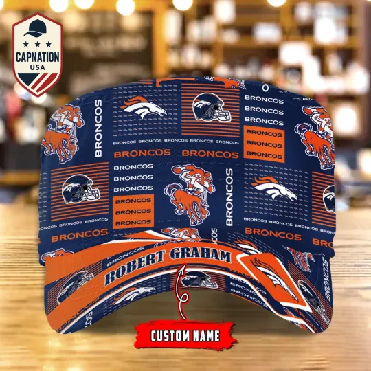 Discover Denver-Custom Military Cap N-F-L Flat Cap Baseball Cap Gift For Men 4