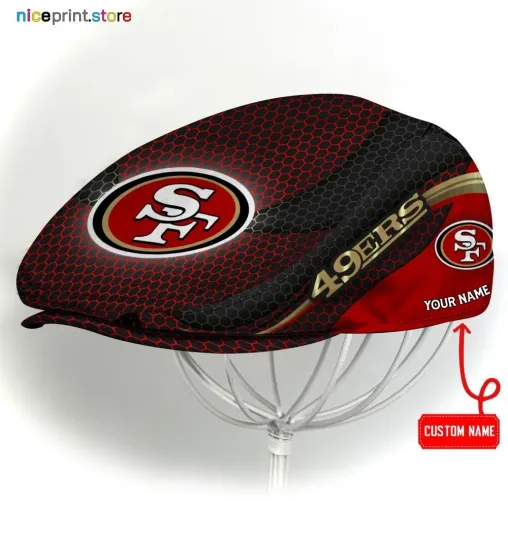 San Francisco Team Jeff Cap 49ers Newsboy Cap football Golf Cap football Flat Cap