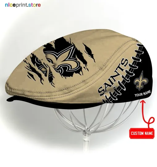 Discover New Orleans Team Saints Jeff Cap Saints Newsboy Cap football Golf Cap football Flat Cap