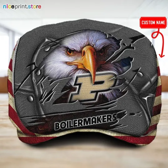 Purdue Team Boilermakers Jeff Cap NCAA Driver Cap NCAA Golf Cap NCAA Flat Cap
