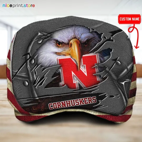 Discover Nebraska Team Cornhuskers Jeff Cap NCAA Driver Cap NCAA Golf Cap NCAA Flat Cap