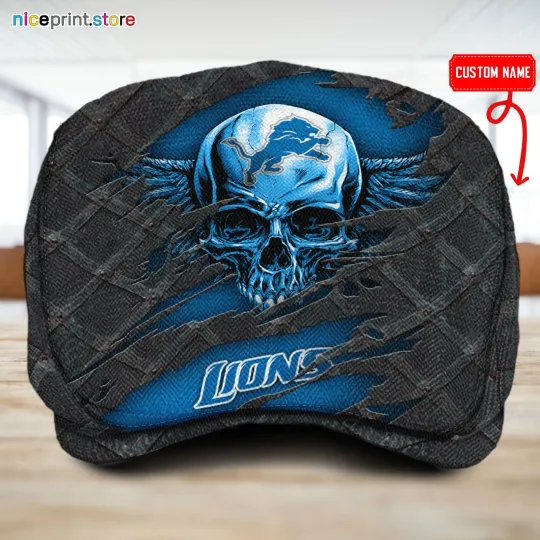 Discover Detroit Team Lions Jeff Cap football Driver Cap Golf Cap football Flat Cap for Men