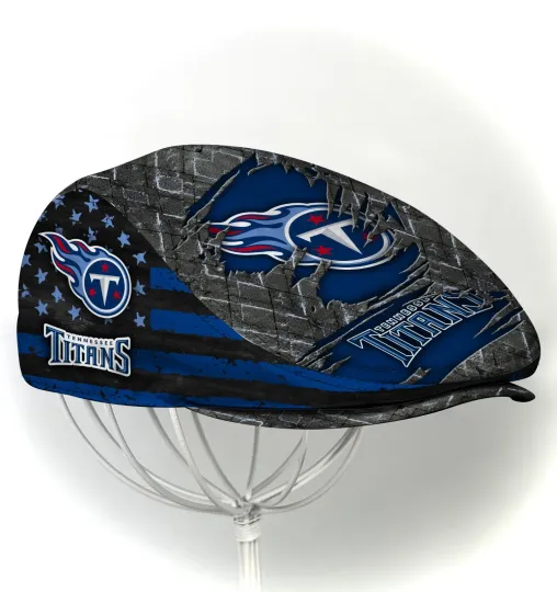 Discover Tennessee Team Titans Jeff Cap football Jeff Cap Titans Cap Newsboy Cap For Men 5