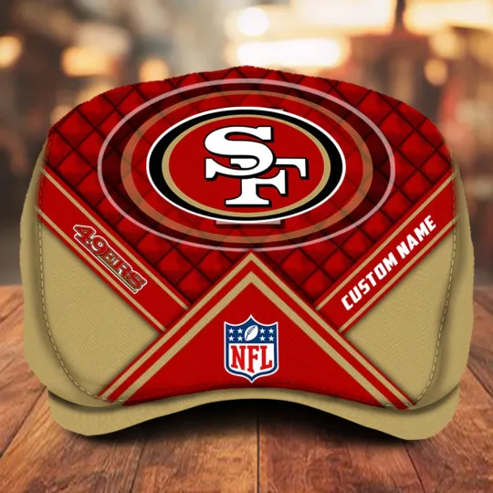 San-Francisco-49ers Jeff Cap football Flat Cap Newsboy Cap Golf Cap For Men Free Ship