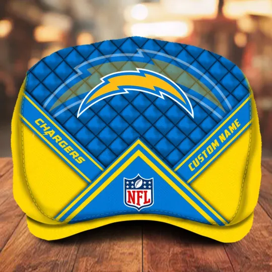 Discover Los-Angeles-Chargers Jeff Cap football Flat Cap Newsboy Cap Golf Cap For Men Free Shi