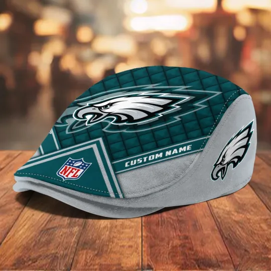 Discover Philadelphia-Eagles Jeff Cap football Flat Cap Newsboy Cap Golf Cap For Men Free Ship