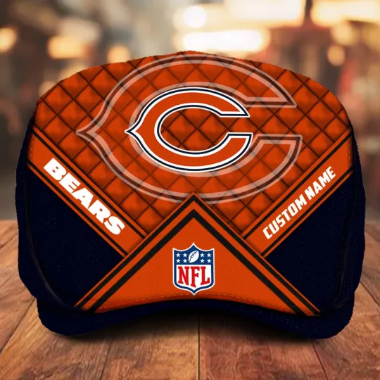 Discover Chicago-Bears Jeff Cap football Flat Cap Newsboy Cap Golf Cap For Men Free Ship1