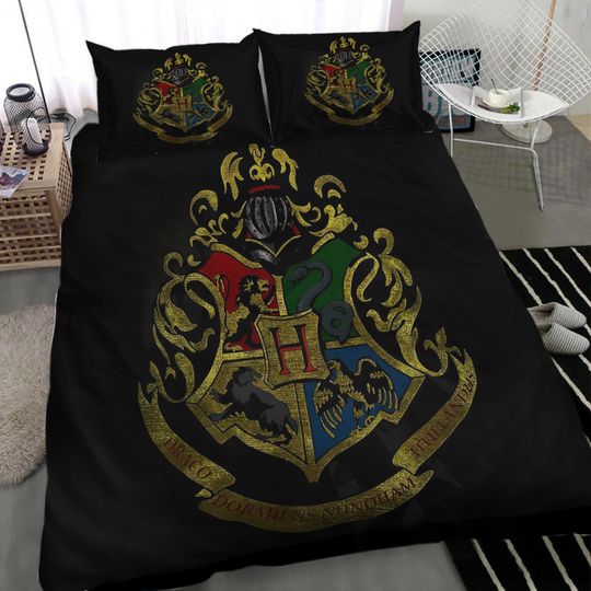 Movies Gift Idea Harry Potter Hogwarts Full Bedding Duvet Cover Set (4pcs)
