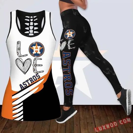 Houston Astros Leggings And Tank Top