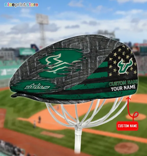 Discover South Florida Team Bulls Jeff Cap Driving Cap Golf Cap Newsboy Cap Flat Cap