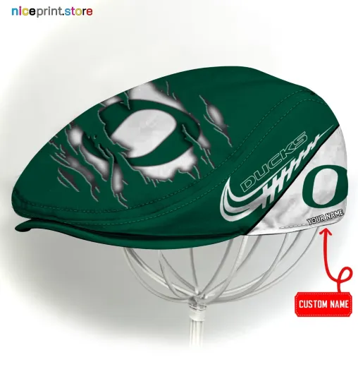 Discover Oregon Team Ducks Jeff Cap NCAA Newsboy Cap Golf Cap NCAA Flat Cap For Men