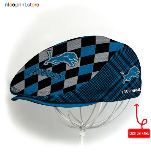 Detroit Team Jeff Cap football Beret Hat Flat Cap football Golf Cap Driver Hat