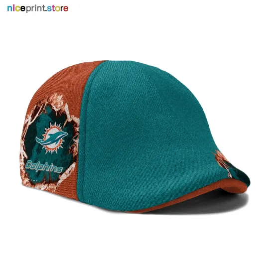 Discover Miami Football Team Dolphins Ivy Cap Dolphin Cap Flat Cap Driving Cap Golf Cap