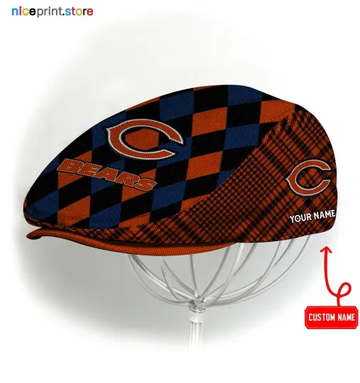 Discover Chicago Team Jeff Cap football Beret Hat Bears Flat Cap football Golf Cap Driver Hat