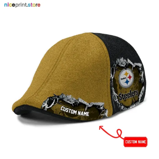 Discover Pittsburgh Team Steeler Ivy Cap Steeler Flat Cap football Newsboy Cap Golf Cap