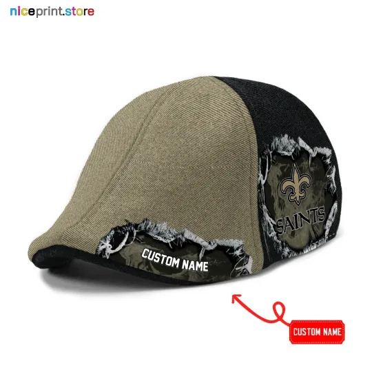 Discover New Orleans Team Saints Ivy Cap Saints Flat Cap football Driving Cap Newsboy Cap