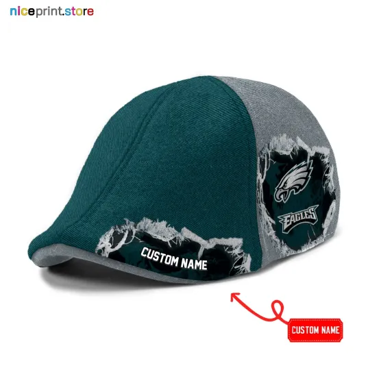 Discover Philadelphia Team Eagles Ivy Cap Eagles Flat Cap football Driving Cap Newsboy Cap