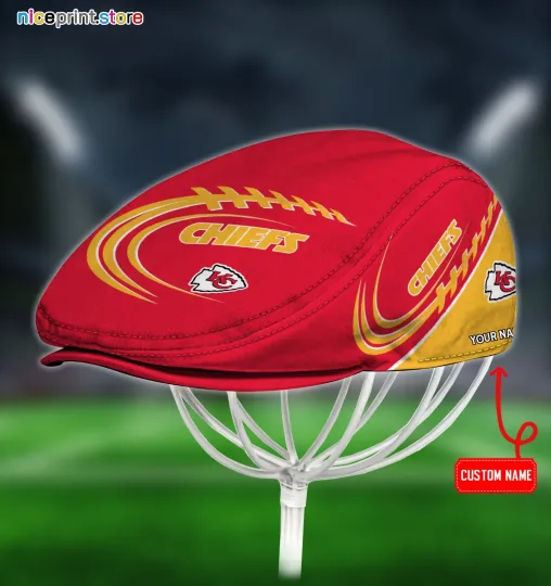 Discover Kansas City Team Jeff Cap football Beret Hat football Flat Cap football Golf Cap Driver