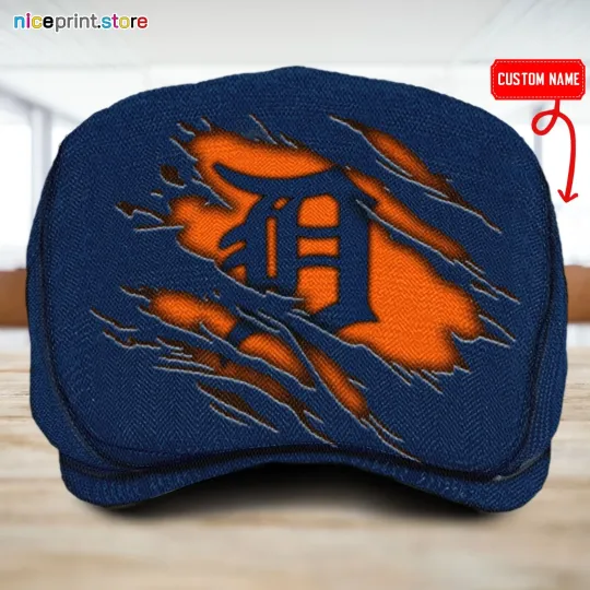 Discover Detroit Team Tigers Jeff Cap MLB Jeff Cap MLB  Driving Cap Golf Cap Newsboy Cap